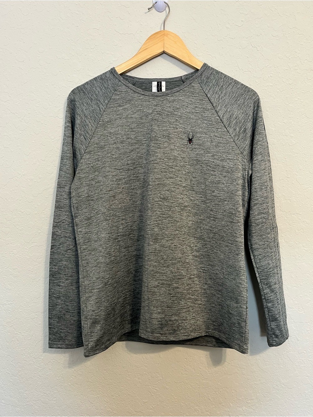 Spyder Men’s Large Gray Performance Base Layer Athletic Long Sleeve Compression